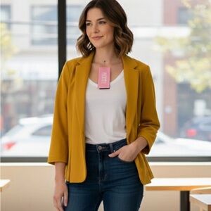 New York & Company Yellow Blazer
